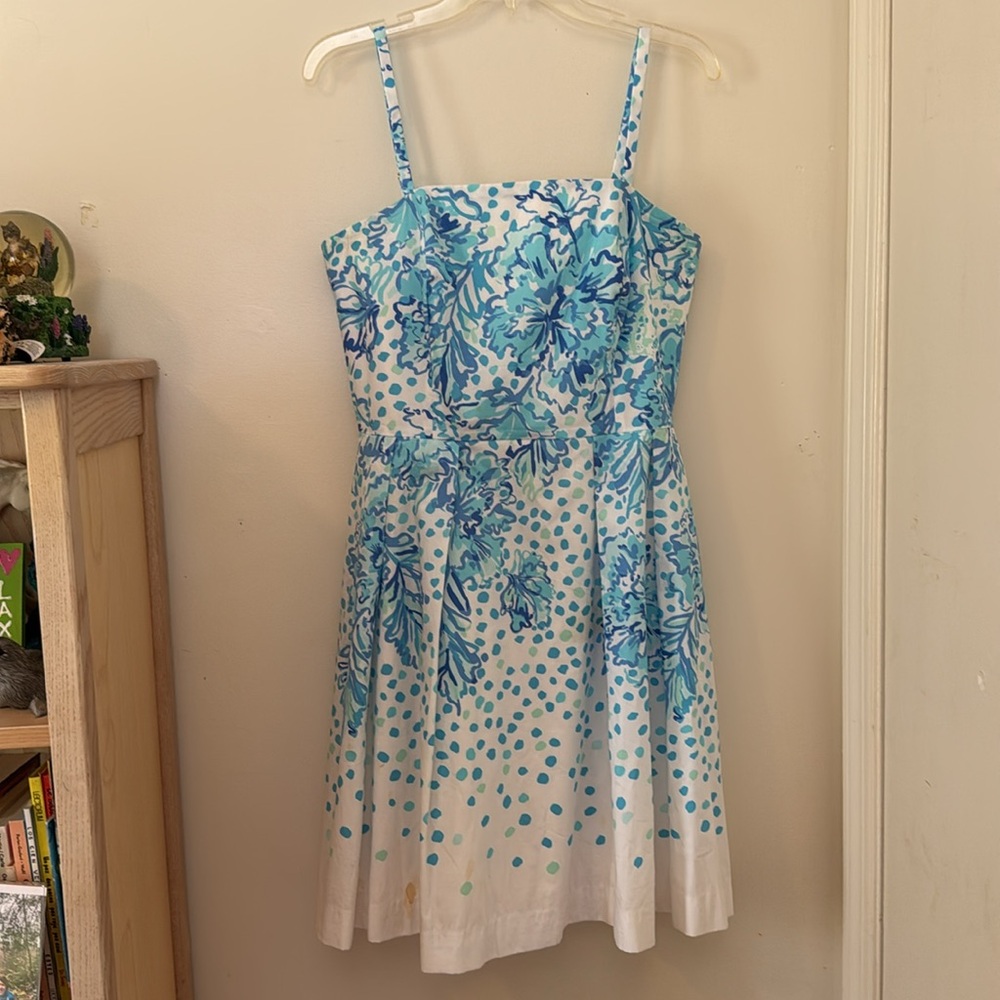 Lilly Pulitzer Kenzie Dress - Karma Camellia Strapless/Strap Fit Flare Dress